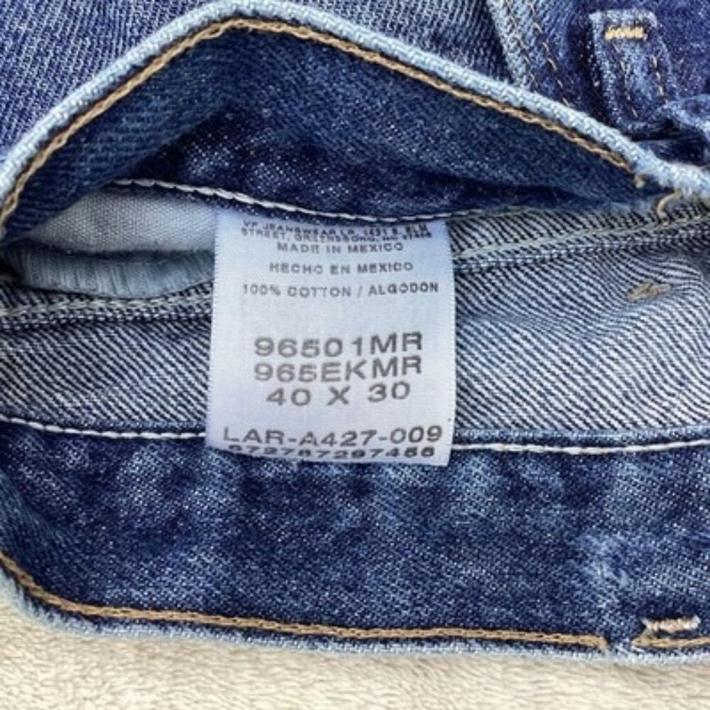 Wrangler Red Label 9650 Jeans 40X30 Vintage Y2K Denim Retired Fit Red Tab - Picture 5 of 5